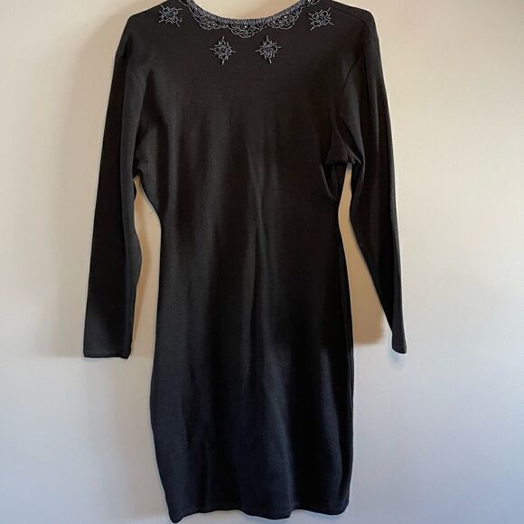 VTG Garland Long Sleeve Wool Blend Embellished Dress - Picture 3 of 16